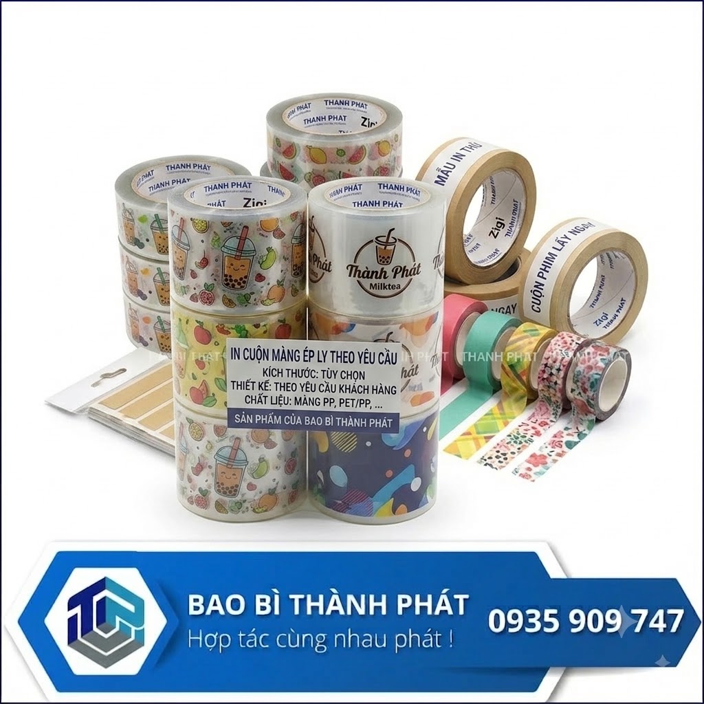 In cuộn màng ép ly theo yêu cầu — Bao Bì Thành Phát