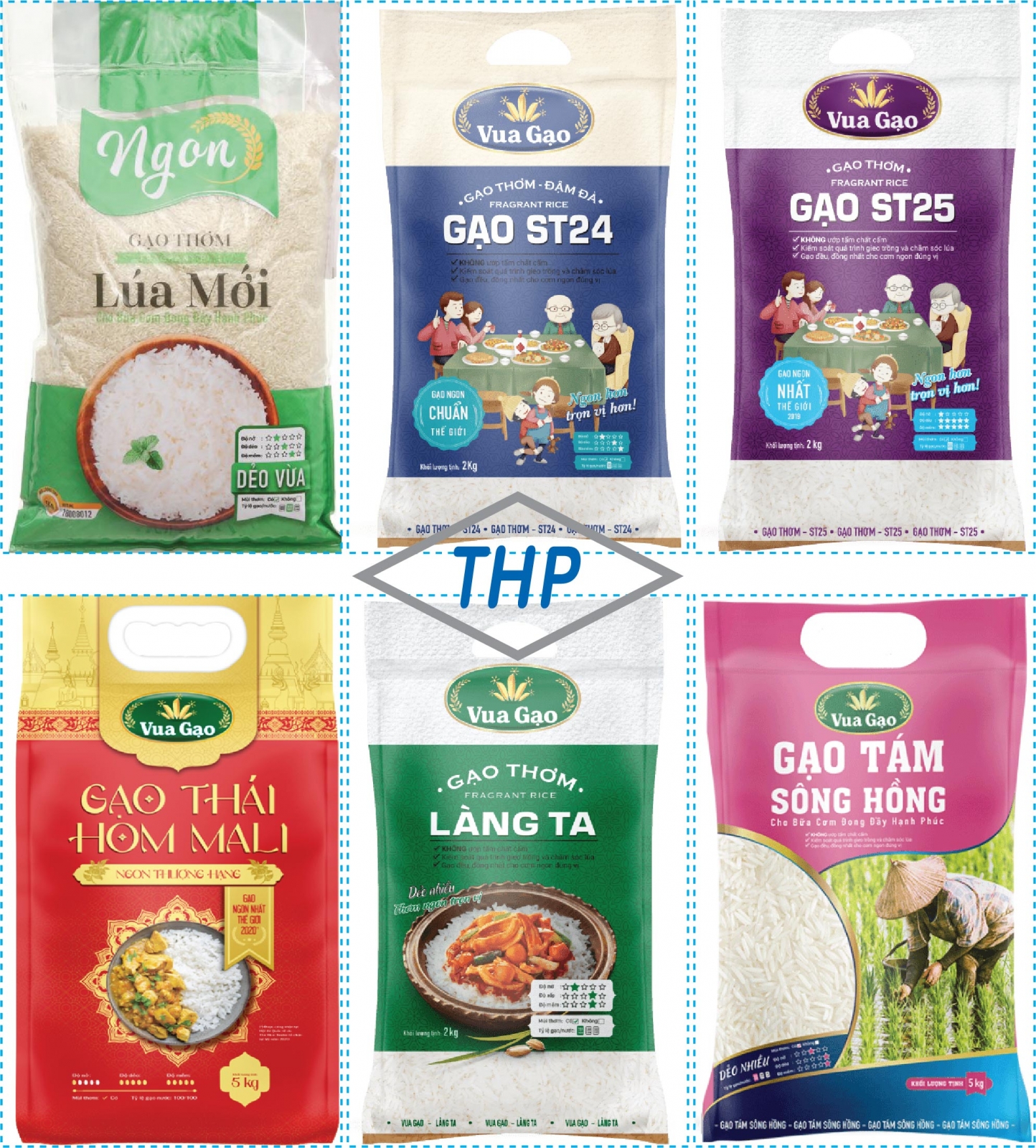 Các loại Bao bì túi đựng gạo — mã T — Bao Bì Thành Phát